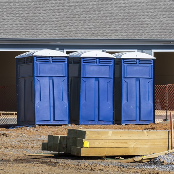 is there a specific order in which to place multiple portable toilets in Lakeside IA